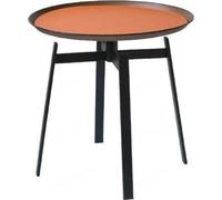 Salon Table basse ronde orange Style moderne Table en acier inoxydable