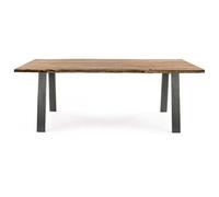 SALON Table de salle à manger Aron table bois acacia 200 x 95 cm