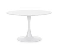 Table De Salle À Manger Table Bloom Blanche D100 Blanc