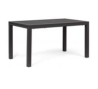 Table Extérieure Hilde 140/210 X 77 Aluminium Anthracite Gris