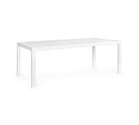 Table de jardin Bizzotto SALON Table extérieure Table Hilde Blanche extensible 200-300x100