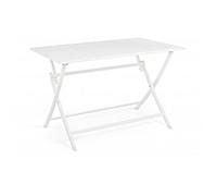 Table de jardin Bizzotto SALON Table extérieure Table pliante rectangle Elin 110 x 70 blanche