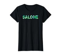 Salone Drapeau Sierra Leone Camo Unity Freedom Justice T-Shirt Graphique avec Valeur, Femme, Noir, S