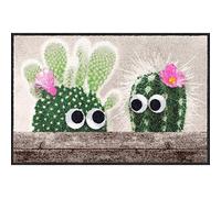 Salonloewe Cactus Freunde Paillasson amusant 50 x 75 cm - Pour la maison et l'entrée - Motif cactus