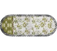 Salonloewe Ginko Mood city-chic S75 x 190 cm Tapis lavable Vert/beige
