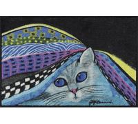 Salonloewe Paillasson et tapis d'entrée - Lavable - 50 x 75 cm - Pour l'intérieur - Motif chat
