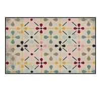 Salonloewe Riki Paillasson lavable Motif design Beige/multicolore 075 x 120 cm