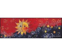 Salonloewe Rosina Wachtmeister Sole Nuovo Paillasson lavable 60 x 180 cm Motif chats Multicolore amusant Tapis d'entrée Paillasson lavable