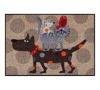 Salonloewe Welcome Home Paillasson lavable Motif tour d'animaux 50 x 75 cm Multicolore amusant