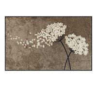 Salonloewe Wishfull Blossom Paillasson lavable Motif fleurs Taupe 75 x 120 cm