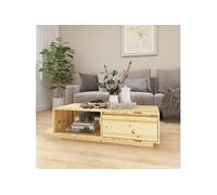 Vidaxl Table Basse 110x50x33,5 Cm Bois De Sapin Massif Multicolore