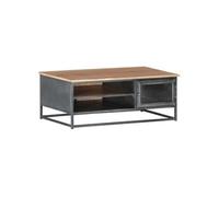 vidaXL Table basse en bois d'acacia massif 90x50x35 cm Gris