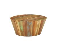 Vidaxl Table Basse Ø65x31 Cm Bois De Récupération Massif Marron