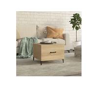 Vidaxl Table Basse Avec Pieds En Métal Chêne Sonoma 50x50x40 Cm