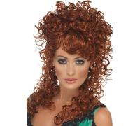 Saloon Fille Déguisement Perruque Auburn Cow-Boy Rouge Tête Perruque par Smiffys