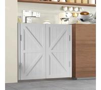 Saloon Porte Battante, Demi-taille Porte de Bar en Bois Fermeture Automatique, Portes De Grange, avec charnières en Métal, Porte pour Séparation Café Couloirs(Blanc,1Door W50xH90cm)