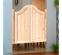 Saloon Porte Battante En Bois Massif,Style Western Café Porte Cowboy Porte de Séparation,Portes Demi-taille Rétro for Escalier Salle de Bain Cuisine Restaurant Entrée(Couleur Bois,138 * 100cm)