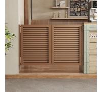 Saloon Porte Battante en Bois, Style Western Porte Cowboy Porte Séparation, Double intérieures Portes avec Charnières pour Escalier Salle de Bain Cuisine(Brun,H100cm x W89cm)