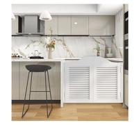 Saloon Porte Battante Porte Saloon Battante En Bois Porte De Séparation De Intérieure Café 2 Vantaux W70-150cm, H100cm Avec Fermeture Automatique Charnières(White,W128*H100cm)