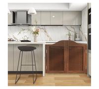 Saloon Porte Battante Porte Saloon Battante En Bois Porte De Séparation De Intérieure Café 2 Vantaux W70-150cm, H100cm Avec Fermeture Automatique Charnières(Brun,W124*H100cm)