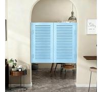Saloon Porte Battante, Portes Western en Bois Cowboy, Fermeture Automatique, Porte Saloon Avec Charnières, Séparation pour Escalier Salle De Bain Cuisine(Lightblue,118 * 90cm)