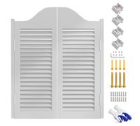 Saloon Porte Battante,Style Western Porte,Portes de Café Robustes avec Charnières en Métal,pour Intérieur, Couloir de Maison,Entrée de Pub,Portes Demi-taille en Bois(Blanc,W80xH100cm)