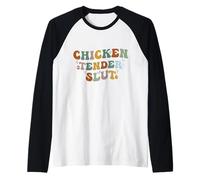 Salope Tendre au Poulet drôle et Groovy Manche Raglan
