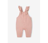 Salopette bébé bretelles à volants rose poudré 36M(97CM)