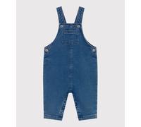 Salopette bébé en jean élasthanne jambes longues Petit Bateau - bleu - Taille 6 mois 6M bleu