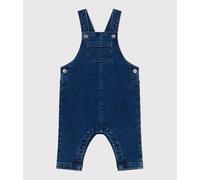 Salopette bébé en jean élasthanne jambes longues Petit Bateau - bleu - Taille 6 mois 6M bleu