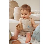 Salopette bébé en lin mélangé moka beige 24M(86CM)