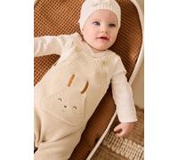 Salopette bébé en tricot hello baby sable NAISSANCE(50CM)