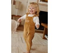 Salopette bébé en velours côtelé swan ocre 12M(74CM)