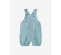 Salopette bébé naissance en gaze de coton denim bleached 3M(60CM)