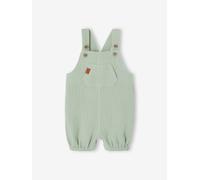 Salopette bébé naissance en gaze de coton vert d'eau 3M(60CM)
