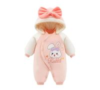 Salopette Bébé Romper Flanelle Playsuit Fermeture éclair - à Manches Longues Pyjama Rompers Salopette One-Piece volantées Onesies Floral Bowknot Grenouillère Pyjama bébé Fille