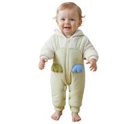 Salopette Bébé Romper Flanelle Playsuit Hiver Manche Longue Chaud Fleece Pyjama Rompers Salopette One-Piece à Volants Floral Imprimer Bowknot Body Bébé Grenouillères avec Bonnet
