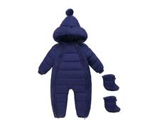 Salopette Bébé Romper Flanelle Playsuit Hiver Zippée avec Oreilles d'ours Grenouillère Pyjama Vêtements Manteau Animaux Ouverture Devant avec Bouton Body Bébé Grenouillères avec Bonnet