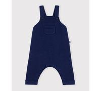Salopette bébé unie en tricot laine et coton Petit Bateau - bleu - Taille 6 mois 6M bleu marine