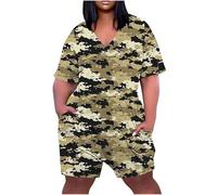 Salopette courte une pièce pour femme pour l'été et l'automne 2025, R-131 Coloré, 4XL