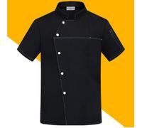 Salopette de Chef universelle en tissu Denim de haute qualité à manches courtes et dos en maille respirante Noir L