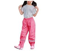 Salopette De Pluie Enfant Pour Fille Et Garçon - Combinaison Imperméable, Coupe-Vent Et Respirante - Pantalon Outdoor Avec Bande Réfléchissante (01-Hot Pink, 1-2 Years)