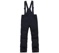 Salopette de ski d'hiver avec cargo - Combinaison de neige convertible isolante pour filles et Mollys Vol Lune, Noir , 9-10 ans