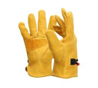 Salopette de soudage, Gants en cuir de vachette, protection thermique for soudage, souple et sensible des doigts, for la manutention(Medium)