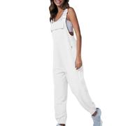 Salopette de Travail Femme Coton Combinaison Ample Salopettes Large Été sans Manches Playsuit Chic Dos Nu Bodysuit Pantalon Large Vacances Soirée Plage Jumpsuit Vetement Soldes