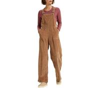 Salopette en coton brune à coupe droite avec bretelles et poches M