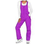 Salopette en Polaire pour Femme, Bretelles réglables, Pantalon de Ski Chaud pour l'hiver, Combinaison Cargo Ample en Polaire Combinaison de Ski Femmes Combinaison de Neige Chaude Vêtements Pas Cher