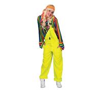 Salopette jaune fluo des années 1980 - Taille XL