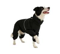 Salopette thermique pour chiot - Vêtement coupe-vent doublé en polaire pour protection | Gilet matelassé à col haut avec attaches et attaches pour les matins froids, les rues en ville, les voyages et