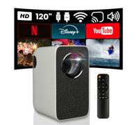 Salora 45BHM2550 Mini Projecteur WiFi Bluetooth 720p | Écran LCD 4 pouces, 2500 lumens, 200 ANSI lumens, contraste 1500:1, HDMI, USB, télécommande